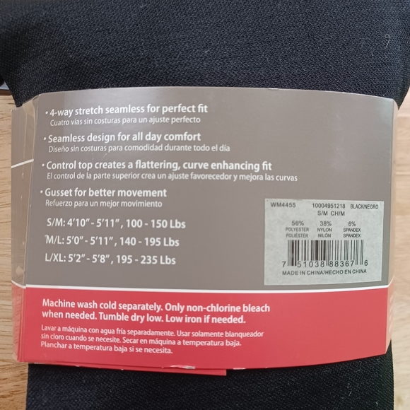 Shaping Leggings Level 3 Maximum Super Slimming Support 1 Pair S/M CH/M Black - Picture 4 of 7